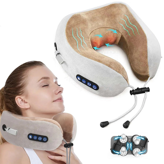 Portable U-Shape Neck Pillow Massager