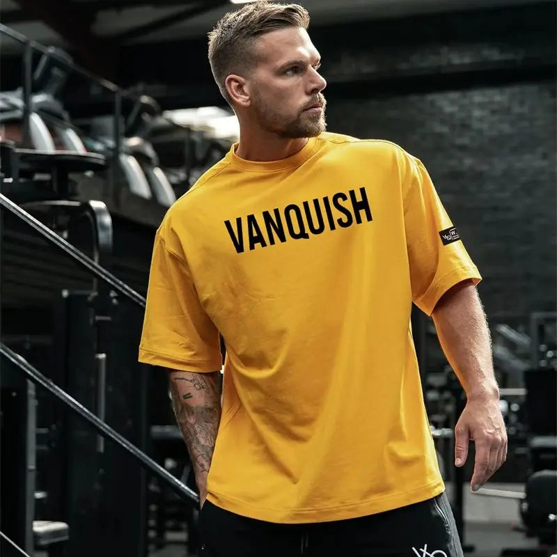 Men Gym Loose Short Sleeve T-shirt